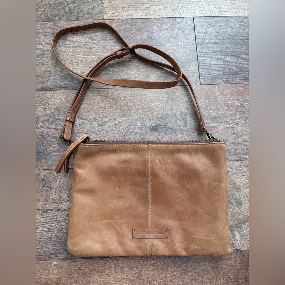 Lucky Brand Brown Leather Crossbody Purse